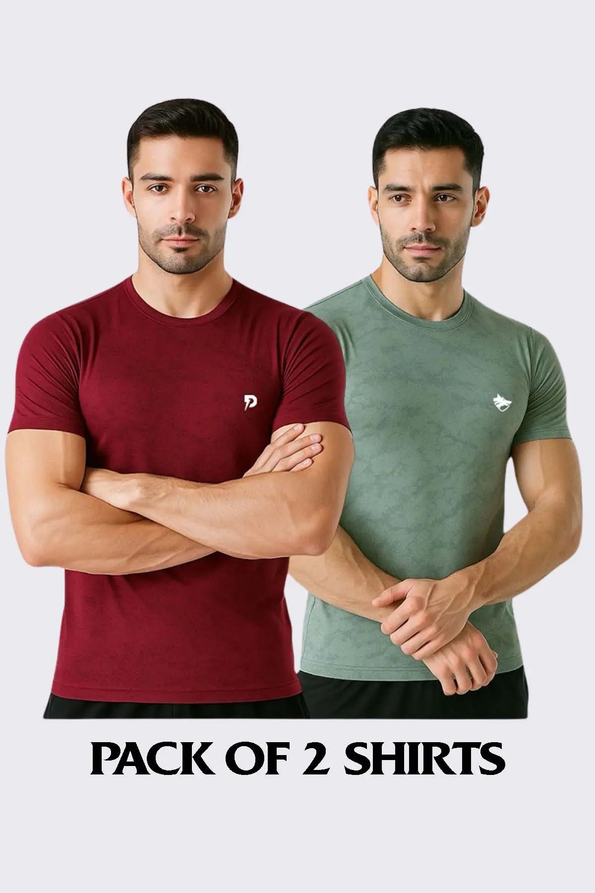 Imported Dry-fit special deal Pack Of 2 Shirts Ebabeel